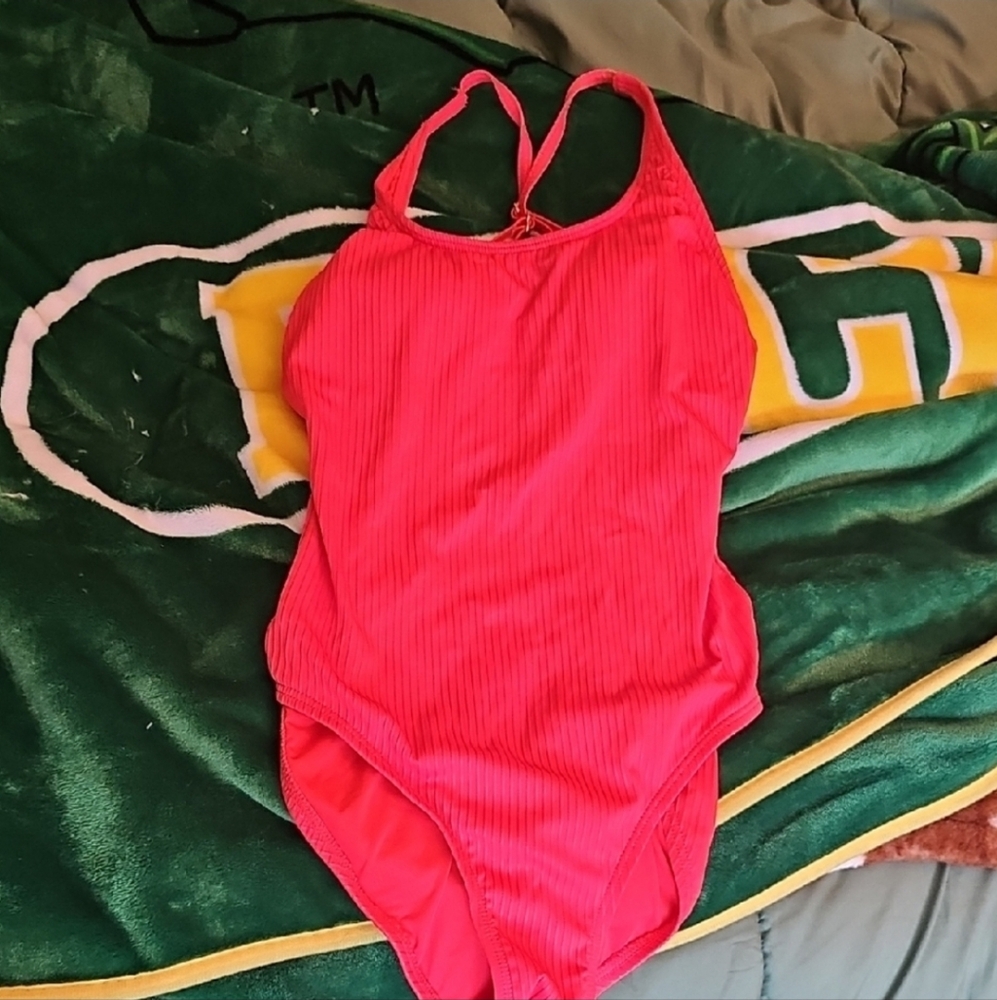 COPY: NWOT MICHAEL Michael Kors Coral Color One-Piece Swimsuit Size 6